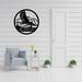 Millwood Pines Eagle & Mountain Monogram Wall Décor Metal in White | 36 H x 36 W x 0.25 D in | Wayfair 7BA0A94929E144F8BF128CDE28486D76