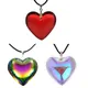 Collier pendentif coeur en verre coloré pour hommes et femmes ULnoire bijoux de clavicule