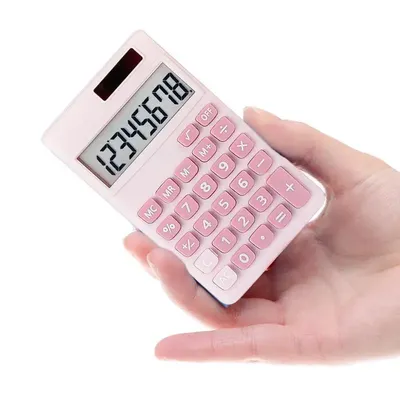 Calculatrice de bureau pour la maison avec gros boutons électronique double puissance
