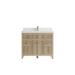 Wrought Studio™ Craig-Lee 42" Single Bathroom Vanity Set Wood/Quartz Top in Brown | 36 H x 42 W x 22 D in | Wayfair