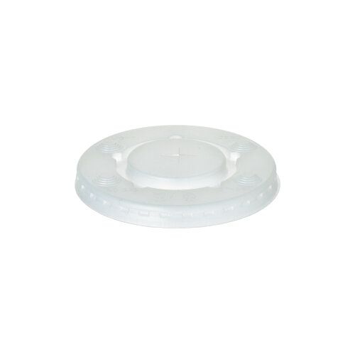 Papstar 1800 Deckel PS rund Ø 9 cm · 0,5 cm transparent mit Kreuzschlitz Image