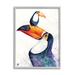 Stupell Industries Toucan Baby & Mother Perched Giclee Art By Marc Allante Wood in Blue/Brown/Orange | 14 H x 11 W x 1.5 D in | Wayfair