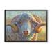 Stupell Industries Country Sheep Modern Portrait Giclee Art By Rita Kirkman Wood in Brown/Indigo | 24 H x 30 W x 1.5 D in | Wayfair as-902_fr_24x30