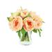 Primrue Peony Floral Arrangement in Vase Polysilk, Glass | 14 H x 14 W x 14 D in | Wayfair EAB42B5C2FAB44848D2138940C7A8568