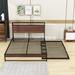 17 Stories Maroma Metal & Wood Platform Bed w/ Twin Size Trundle Wood & Metal/Metal in Black | 39 H x 61 W x 86 D in | Wayfair