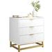 Mercer41 Lacey-Jay 3 - Drawer Dresser Wood in Yellow | 25.1 H x 23.6 W x 15.7 D in | Wayfair A99E2A4A5FDE41AFBE69B4429E355166