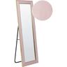 Beliani - Miroir sur Pied en Velours Rose 50 x 150 cm Glamour Rectangulaire Fait Main Lautrec