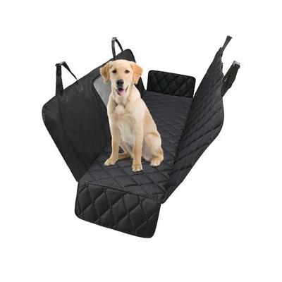 Shele Quilted Water Resistant Hammock Dog & Cat Car Seat Cover, Black