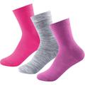 Devold Kinder Daily Light 3er Pack Socken (Größe 25 , pink)
