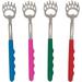 Telescopic Back Scratchers Bear Claw Extendable Massage Itching Scratcher Massage Tools with Rubber Handles (4 Packs)