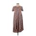 Lularoe Casual Dress - DropWaist: Gray Acid Wash Print Dresses - Women's Size X-Small