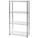 Shelving Inc. 14 d x 36 w x 96 h Chrome Wire Shelving with 4 Tier Shelves Weight Capacity 800lbs Per Shelf