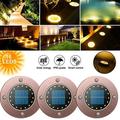 KEINXS Solar Ground Lights - 16LED Solar Garden Lights Outdoorï¼ŒDisk Lights Waterproof In-Ground Outdoor Landscape Lighting for Lawn Patio Pathway Yard Deck Walkway Flood Light Warm White