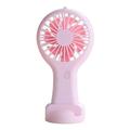 Lomubue 1 Set Handheld USB Fan Ultra-Quiet Rechargeable Compact Size One-Key Start Adjustable Cooling Energy-saving Summer USB Mini Fan with Base Set for Student