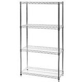 Chrome Wire Shelving with 4 Shelves - 14 d x 60 w x 96 h (SC146096-4)