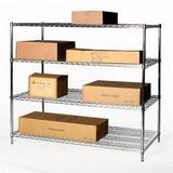 Chrome Wire Shelving with 4 Shelves - 30 d x 48 w x 84 h (SC304884-4)
