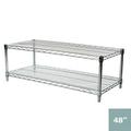 Shelving Inc. 24 d x 48 w Chrome Wire Shelving with 2 Shelves