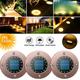 AAOMASSR Solar Ground Lights - 16LED Solar Garden Lights Outdoorï¼ŒDisk Lights Waterproof In-Ground Outdoor Landscape Lighting for Lawn Patio Pathway Yard Deck Walkway Flood Light Warm White