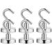 Magnetic Hooks 6 Pcs Strong Magnetic Hooks Heavy Duty Wall Hooks Hanger Key Coat Cup Hanging Hanger for Home Kitchen Storage Organization