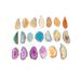 OUNONA Agate Slices Natural Stone Pendants Colorful Geode Wind Cards Slab Chime Irregular Table Drilled Accessories Chain