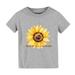 B91xZ Toddler Tees Girl Boys And Girls Tops Short Sleeved T Shirts Sunflower Cartoon Print LIVE IN THE SUNSHINE for Boys And Sizes 2-4 Years