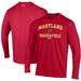 Men's Under Armour Red Maryland Terrapins Track & Field Performance Long Sleeve T-Shirt