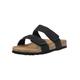 Sandale CRUZ "Liland" Gr. 40, schwarz Damen Schuhe Pantolette Schlappen Flats mit praktischem Klettverschluss