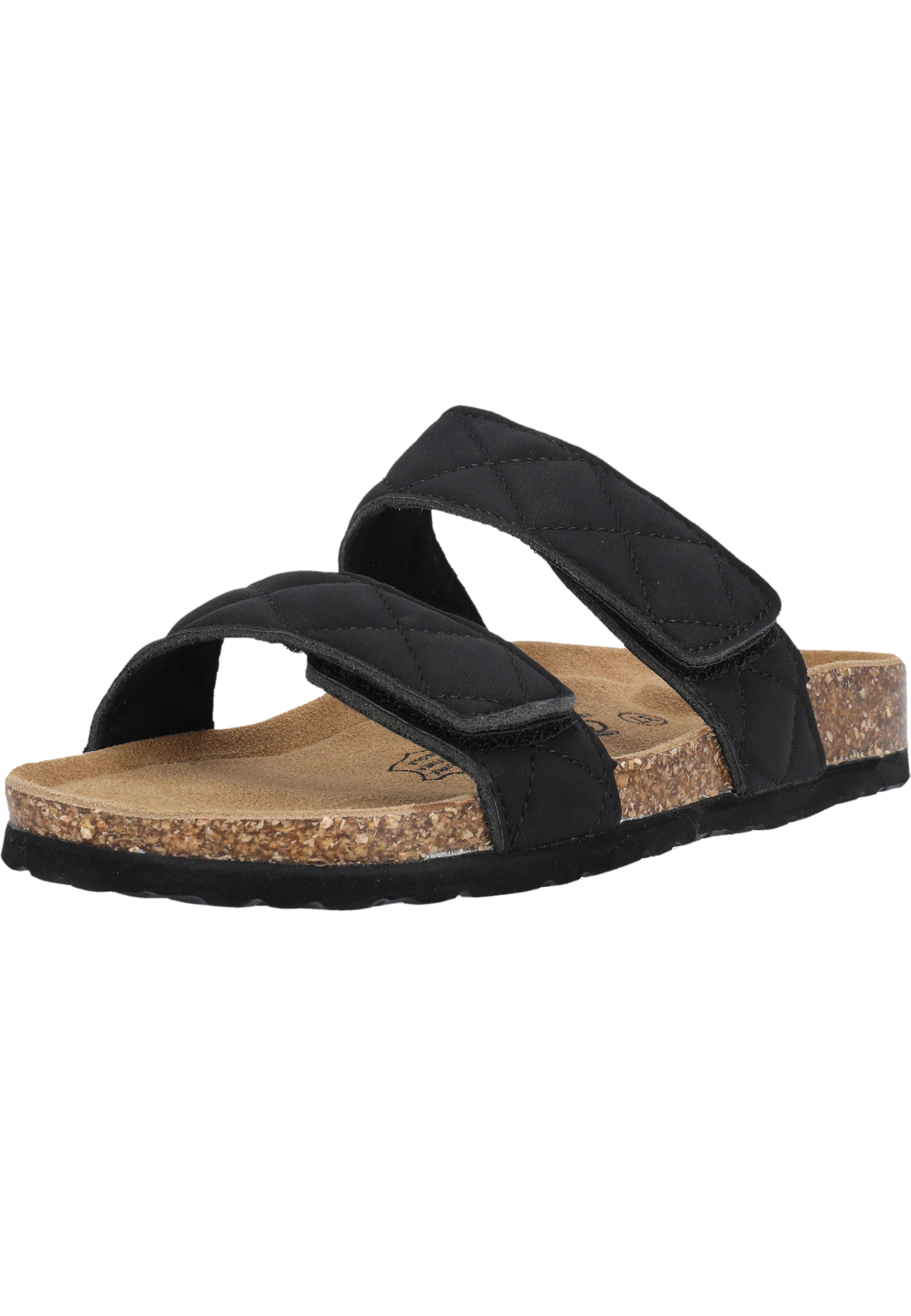 Sandale CRUZ "Liland", Damen, Gr. 41, schwarz, Polyurethane, Rindsleder, Schuhe Schlappen Pantolette, mit praktischem Klettverschluss