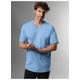 T-Shirt TRIGEMA "TRIGEMA V-Shirt DELUXE Baumwolle" Gr. S, blau (horizont) Herren Shirts T-Shirts