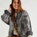 Free People Jackets & Coats | Free People Dolman Lotus Quilted Bomber Jacket Sz Large | Color: Black | Size: L