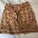 Free People Skirts | Brand New Free People Imogen Sarong Mini Skirt- Beautiful | Color: Brown/Pink | Size: Various