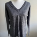 J. Crew Sweaters | J Crew Gray V Neck Sweater Sz S Charcoal Heather Light Long Knit Top New | Color: Black/Gray | Size: S