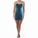 Free People Dresses | Free People Embroidered Teal Mini Dress - New-Size 2 | Color: Blue | Size: 2