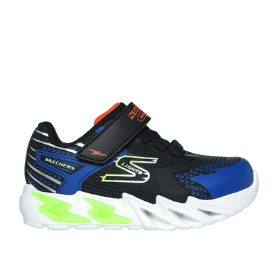Skechers Boy's S Lights: Flex-Glow Bolt Sneaker | Size 5.0 | Black/Blue | Synthetic/Textile