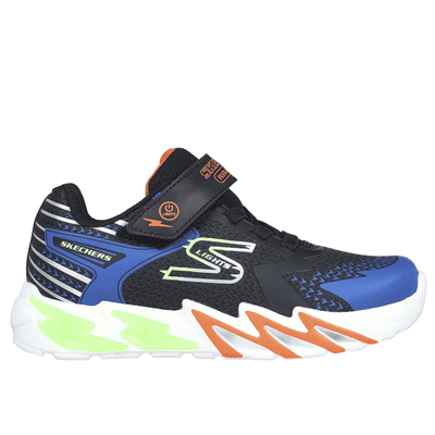 Skechers Boy's S Lights: Flex-Glow Bolt Sneaker | Size 13.5 | Black/Blue | Synthetic/Textile