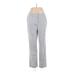 Lands' End Casual Pants - Mid/Reg Rise Straight Leg Boyfriend: Blue Bottoms - Women's Size 8 Petite