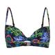 Hot Stuff Damen Push Up Bikini-Top, schwarz/lila, Gr. 42D