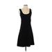 Isis for Women Casual Dress - A-Line Scoop Neck Sleeveless: Black Print Dresses - Size Small