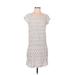 Soft Joie Casual Dress - Mini Scoop Neck Short sleeves: Ivory Dresses - Women's Size X-Small