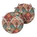 Greendale Home Fashions 18 x 18 Asbury Park Round Outdoor Chair Pad (Set of 2)