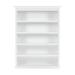 NovaSolo Halifax Coastal White Bookcase with 5 Shelves | Solid Mahogany Frame | 59.06 x 18.9 x 77.17 - 7'9" x 9'9"