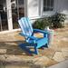 All-Weather Rocking Adirondack Chair with Swiveling Cupholder