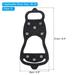 4Pairs 8.3" Ice Cleats Snow Traction Cleat Anti Slip 8-Studs Silicone Crampons - Black