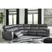 Signature Design by Ashley Samperstone Gray 5-Piece Power Reclining Sectional - 141" W x 141" D x 41" H