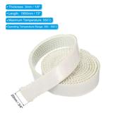 5/8"x 1/8"x118" Wood Stove Gasket, Fiberglass Self Adhesive Seal Rope, White