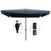 10 x 6.5 ft Rectangular Patio Outdoor Market Table Umbrellas with Crank & Push Button Tilt for Garden Outside the pool Shade