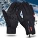 Project Retro Winter Gloves for Men Women Upgraded Touch Screen Anti-Slip Silicone Gel Cuff zipper design Thermal Soft Wool Lining Outdoor Ski Motorcycle Camping Warm Gloves YJ