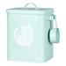6L Food Storage Bucket with Lid with Galvanized Iron Multipurpose Food Dispenser Kitchen Storage Bucket for Cat Food Dog Food Green