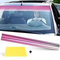 Htwon Car Window Tint Windshield Sun visor Vinyl Decal Gradual Strip Sticker 8in*4.9ft