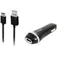 2-in-1 Chargers for LG Q7 Q7+ Q7? K30 G7 ThinQ V30S ThinQ V30 V30+ Q8 H970 G6+ G6 H870 V20 (Black) - 2.1Ah Car Charger Adapter + USB Charging Cable